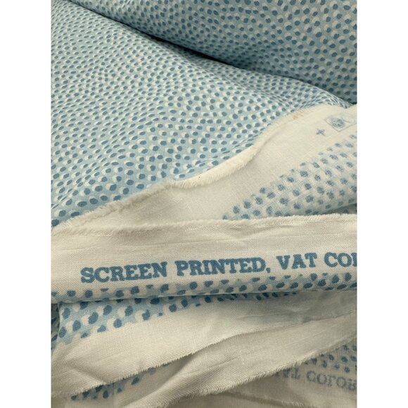 P Kaufmann Blue/White Polka Dot Fabric By The Yard 56”w x 216” L (6 yards) - Picture 2 of 4